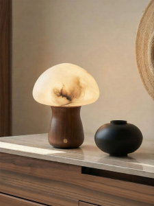 OsgonA | Natural Marble Mushroom Bedside Decorative Warm Light Table Lamp