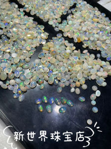 Natural Opal Gemstone Oval round Plain Cut Egg Shape Facet Color Random Jewelry Accessories Crystal Semi-Precious Stones