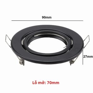 1/10 Chiếc Đèn LED Âm Trần Kim Loại Khung Điều Chỉnh Được GU10 MR16 Bóng Đèn Tròn Đèn Pha Cho Tiền Sảnh Sắt Hoàn Thiện