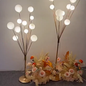 Wedding Props Luminous Wedding Party Multi Floor Lamp White Ball Road Lead Light For Wedding Stage