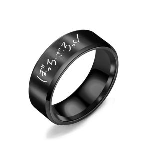 Kessoku Band Ring Anime Graphic Finger Ring Stainless Steel for Men Women Friend Jewelry Gift
