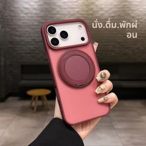 360 °   เคสโทรศัพท์กันกระแทกพร้อมที่ยึดแม่เหล็กแบบหมุนได้สำหรับรถยนต์ รองรับการชาร์จไร้สาย สำหรับ iPhone 17 Pro Max 17 Air
