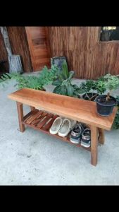 ม้านั่งไม้ยางนา ชั้นรองเท้า ชั้นวางของ ม้านั่งยาว ม้านั่ง ม้านั่งสนาม เก้าอี้ยาว เก้าอี้ไม้ยาว เก้าอี้สวน ตกแต่งบ้าน ทนต่อสภาพแวดล้อมได้ดี ผลิตภัณฑ์บ้าน ชุดที่ผู้สร้างสรรค์และผู้ชำนาญใหม่