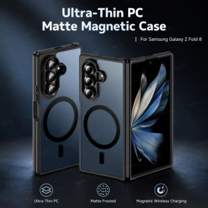 Magnetic Phone Case for Samsung Galaxy Z Fold 8 Ultra 7 6 Wireless Charging Case Translucent Slim Rugged Cover with Magnet