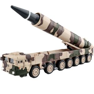 1:50 Dongfeng 31 Missile Launch Vehicle Alloy Model Highly Realistic Military Tank Ornament Boys’ Sound and Light Pull-Back Toy Car Military Enthusiast Collectible