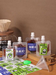 Concentrated Liquid Coffee Packing Bags Disposable Liquid Cold Extraction Ice Drop Bag Transparent Frosted Sealed Doypack