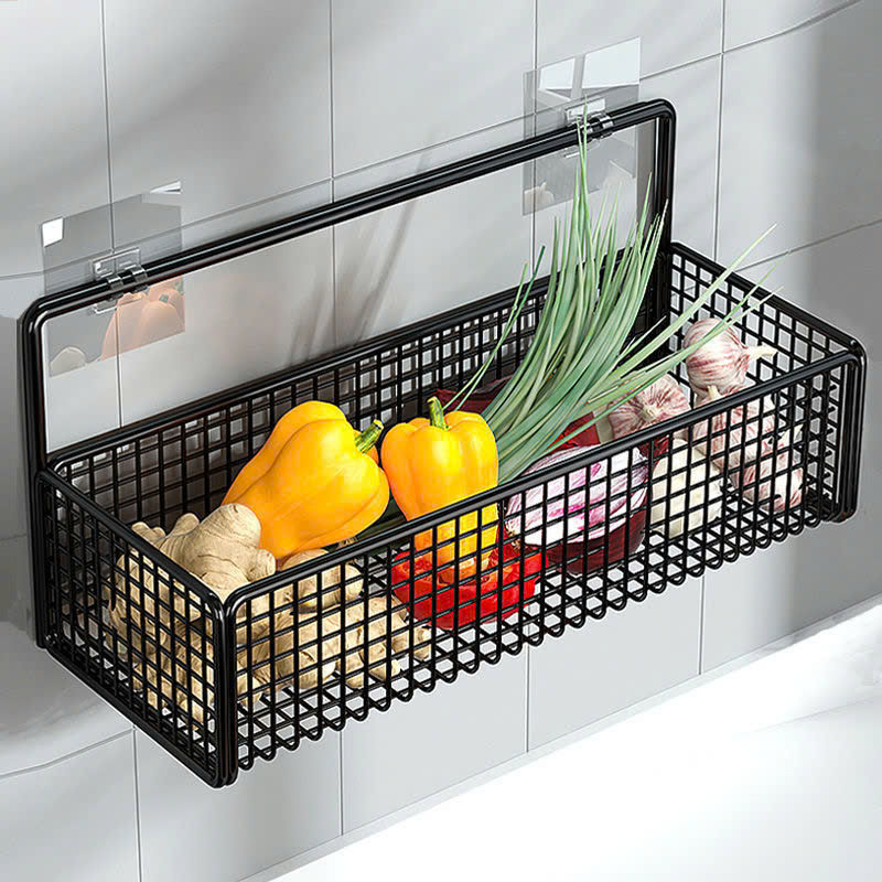 Kệ Đựng Đồ Dán Tường Hình Chữ Nhật 26cm - Thép Sơn Tĩnh Điện Cao Cấp Không Rỉ Kèm Miếng Dán