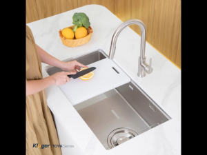Chậu rửa bát Kluger TOYA Series KY7545SL Super Linen inox 304 nguyên khối chống xước cao cấp