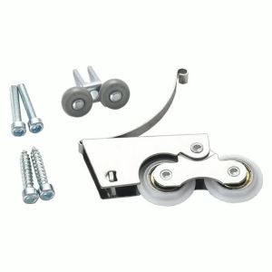 Concave Pulley Silver Iron Roller Wheels Noise-free Operation Nylon Wheel Precision Casting Design Home Improvement