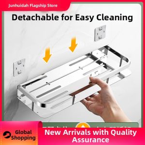JUNHUIDA | Stainless Steel Bathroom Storage Rack Wall-Mounted