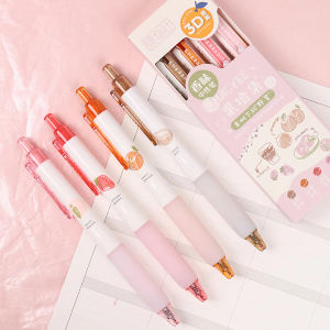 4Pcs Fruit Scent Colored Gel Pens 0.5mm Smooth Writing Neutral Pen Art Drawing Pen Diary Scrapbooking DIY Painting Quick Drying