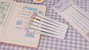 Stamp Pen 6 Styles Creative Double Headed Marker Pen Girls Journal Decoration Pen