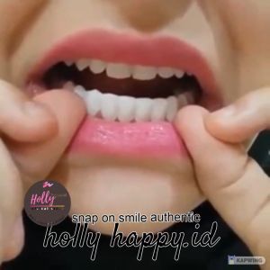 Bayar di Tempat Gigi Palsu Instan Atas Bawah Lepas Pasang 1set Orang Dewas Snap On Smile Penutup Ompong
