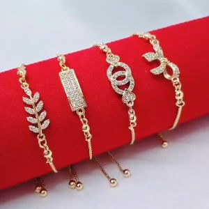 Gelang Serut Wanita Aksesoris Fashion Awet Tahan Lama Anti Karat Cocok Untuk Harian