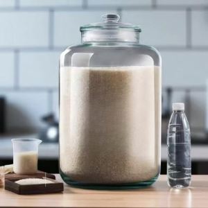 Glass rice dispenser 10 kilos 8.5kg/13.5kg/25 kilos Large glass jars with lid airtight food container rice box storage rice bucket
