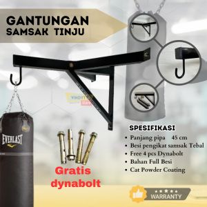 Gantungan Samsak Dinding Tinju Boxing Rumahan KUAT ANTI PENYOK
