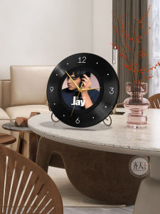 Jay Chou Music Album Vinyl Record Home Living Room Silent Wall Clock Retro Nostalgic Restaurant Clock Art round Shape Battery Powered