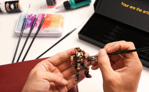 Kolinsky Sable Miniature Watercolour Brushes 5Pcs Fuumuui Professional Detail Paint Brushes for Watercolour Gouache Miniature Models Face Painting - Round #00000 00 0 1 3