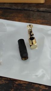 แจ๊ค 3.5มม. 3 ขั้ว แจ็คหูฟังสเตอริโอแบบงอ 90 ํ ชุบทอง