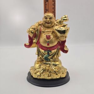 St715 Laughing Buddha with Back Potli for Health Wealth and Happiness