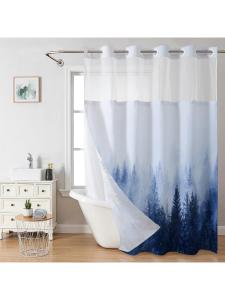 MOLORE | 3D Digital Print Double Layer Water-resistant Shower Curtain No-drill Partition