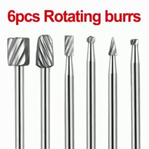 6/10pcs Set HSS Routing Router Drill Bits Set for Dremel Carbide Rotary Burrs Tools Wood Stone Metal Root Carving Milling Cutter