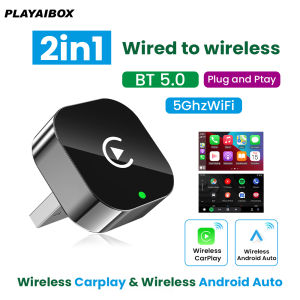 2025 Super Mini Carplay AI Box Wired to Wireless CarPlay/Android Auto 2in1 Box 5GHz WiFi for 98% Original Wired CarPlay/Auto Car