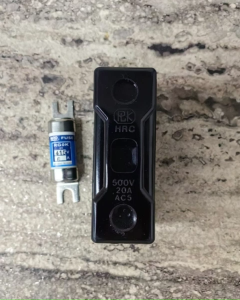 PLK 5031FW Frontwiring Bolt In Fuse Unit (20A/32A HRC Fuse Base & Carrier) WITH FUSE 6A