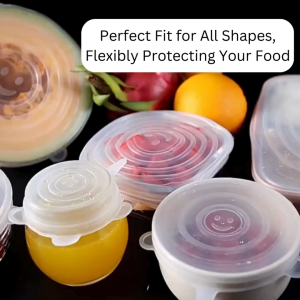 Silicone Food Cover Food Storage Silicone Lid/ Fridge Cover/ Storage Cover Le Home Co (6 pieces)