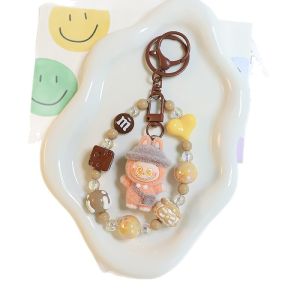 จี้ตุ๊กตาพวงกุญแจลายการ์ตูนกระเป๋าตุ๊กตาสะพายไหล่ Labubu อุปกรณ์เสริมแบบแขวนโซ่กระเป๋าลายน่ารัก