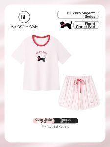 BE | Tencel Modal Cotton Summer Sleepwear Pink 1set