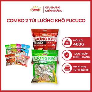 COMBO 2 TÚI LƯƠNG KHÔ FUCUCO.MỖI TÚI 400G.VỚI 8 HƯƠNG VỊ.