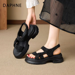 Daphne | Thick Sole Anti-Slip Rhinestone Sandals
