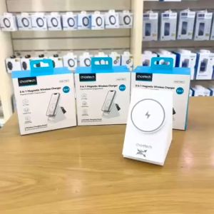 Giá đỡ điện thoại magsafe tích hợp sạc không dây 3in 1 Choetech T600 dùng cho điện thoại tai nghe và đồng hồ thông minh