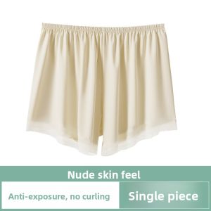 Miiow | Womens Lace Safety Pants Loose Bottom Ice Silk Sleepwear Anti-Light Walking Bottoms High Waist Short Shorts Summer New Arrival