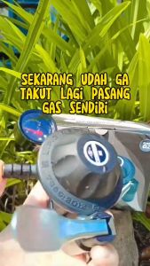 GASCOMP - Regulator Meter Superlock Putar (GRS-02)+free karet seal cadangan Regulator Gas Anti Bocor Kepala Regulator Anti Bocor Regulator Aman