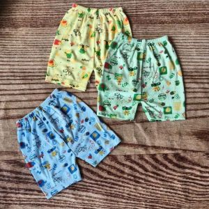 3 pcs celana pendek bayi frint motif jungle ukuran S M L XL
