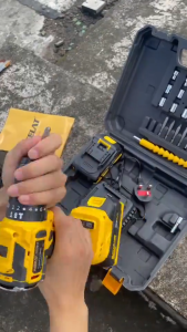 KEELAT KCD010 20V Brushless Impact Drill Cordless Hammer Drill Battery Full Set Electric Screwdriver Bateri Tools Set