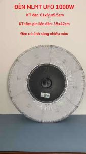 Đèn năng lượng mặt trời UFO kim cương HC Solar light 1000WVỏ nhựa ABSTấm pin liềnCảm biến chuyển động Ánh sáng trắng