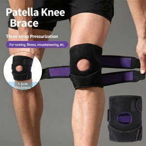 1Pcs Adjustable Knee Brace with Patella Gel Pad Knee Support Straps for Men Woemn Meniscus Tear Meniscus Tear Sports Fitness