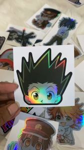 Stiker Hologram Gon x hunter ukuran 7 cm