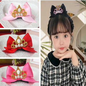 สไตล์เจ้าหญิงสีแดง 3D ผีเสื้อคลิปผมและหาง Pins สีดําอเนกประสงค์ Fairy อุปกรณ์เสริมผมสําหรับหญิง