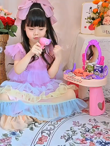 30PCS Mainan Alat Makeup Set DRESSING TABLE MAKE UP Meja Rias Anak Perempuan Toys