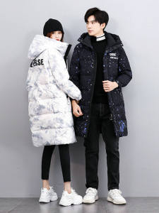 Thickened Long down Jacket for Couples Men Women 2023 New Style White Duck Feather Quilted Coat Youth Student Outerwear