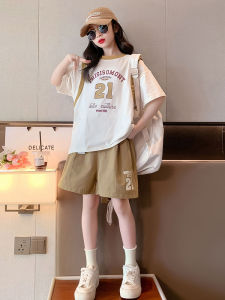 Bộ Đồ Trẻ Em Mùa Hè Bằng Cotton Phong Cách Mới Bộ Đồ Hai Mảnh Rộng Rãi Thoải Mái Cho Bé Gái Bộ Đồ Thể Thao Mùa Hè Cho Bé Gái