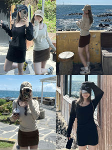 Zeng Yueban Spicy Cocoa Strap Dress Womens Elastic Slimming One Piece Summer Long Dress Cotton 93.2% Polyurethane Elastic Fiber 6.8%