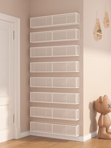 ตู้หนังสือพักหน้าประตูหลายชั้นสำหรับใช้ในบ้าน ติดผนังห้องน้ำ ครัว โชว์ของเก็บของ ตู้หนังสือขนาดเล็ก เครื่องมือจัดระเบียบ