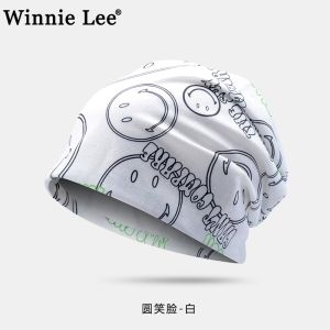Winnie Lee Summer Thin Headscarf Pile Heap Cap Men Ice Silk Sports Pullover Confinement Cap Women Spring & Fall Beanie Hat