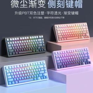 Aula Wolf Spider LEOBOG Gradient Light Translucent Keycaps Cross PBT Dual Shot Keybord Switches Mechanical Axis Side Engraving