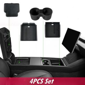 For Tesla Model Y 2025 2026 Center Console Organzier Tray Model 3 Highland 24-26 Armrest Box Hidden Storage Box Cup Holder